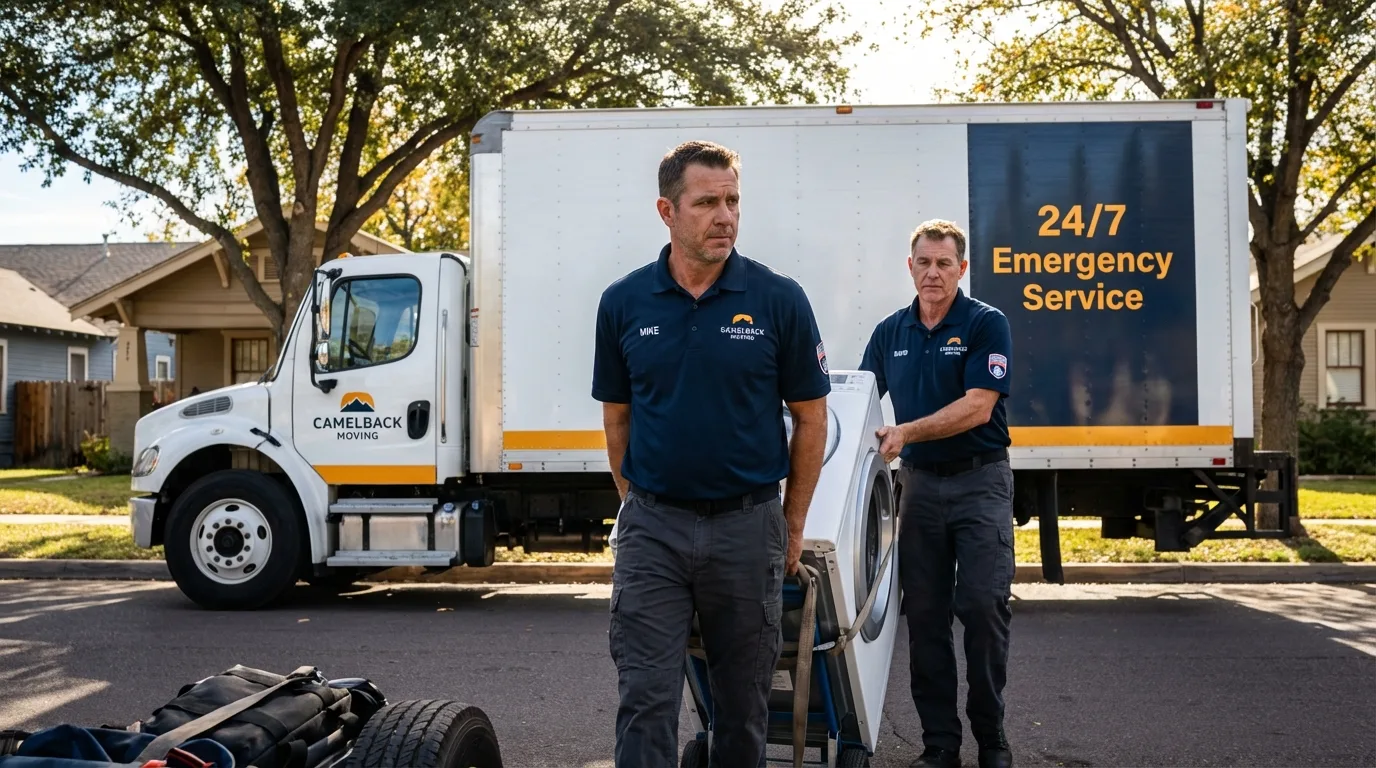 CamelBack Moving crew loading furniture in Woodville, TX
